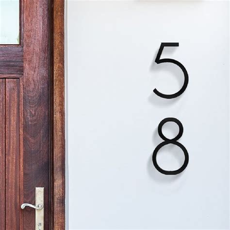 8 inch black metal house numbers|8 address numbers for house.